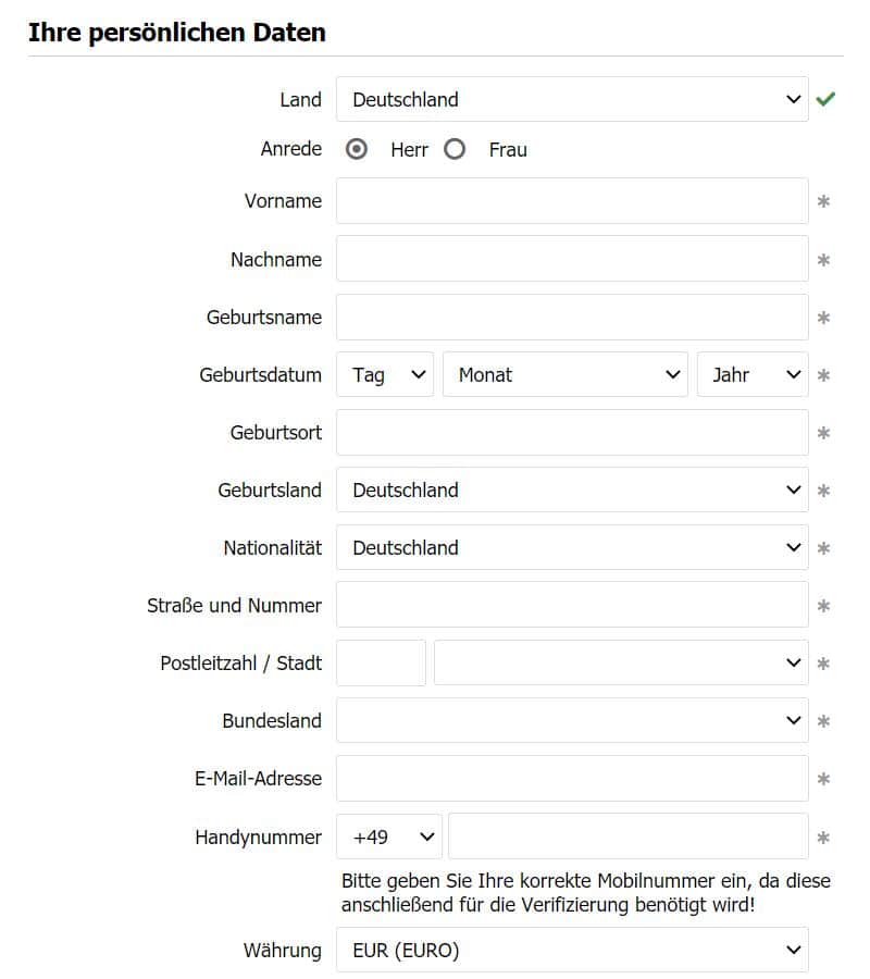 So registrieren Sie sich mit dem Interwetten Gutscheincode